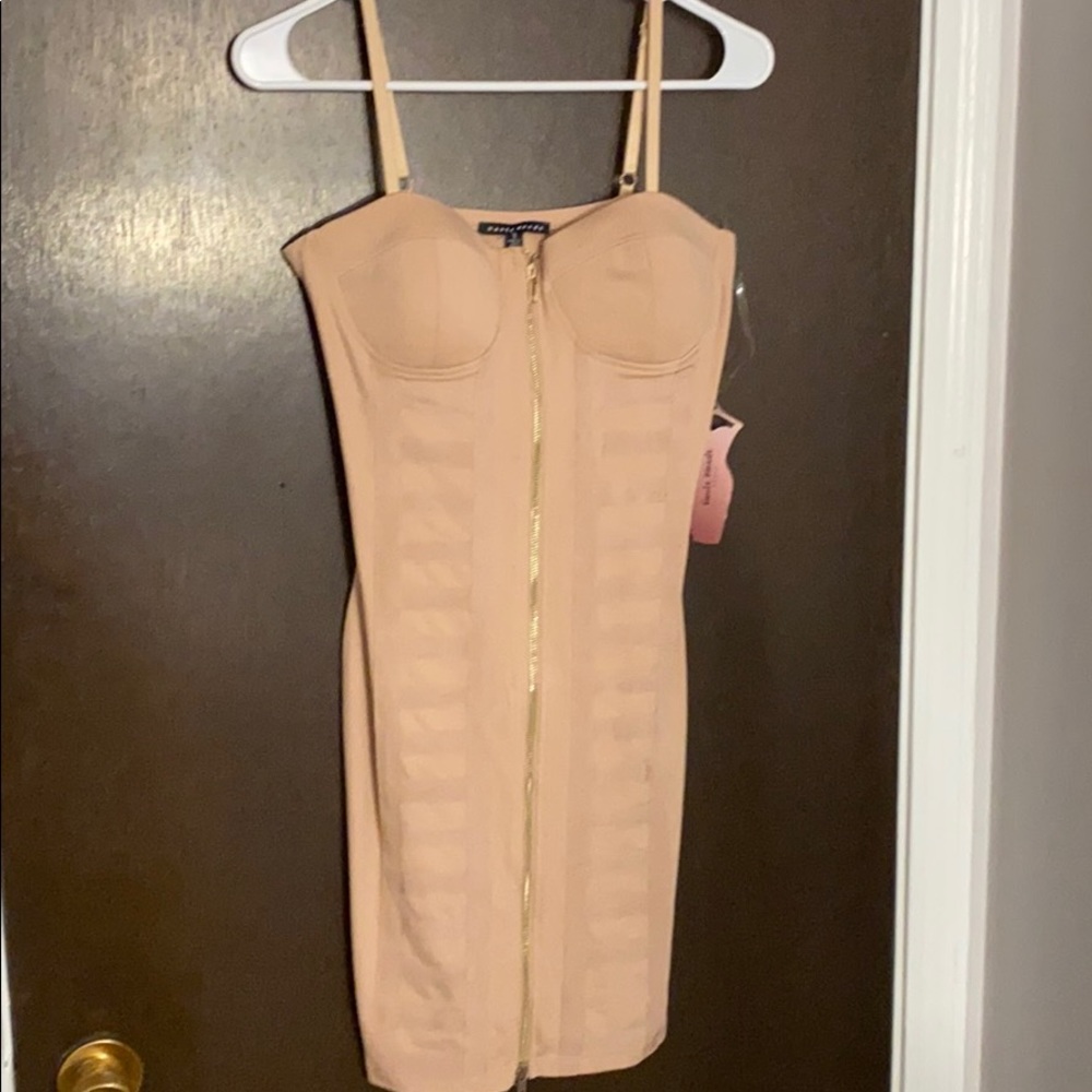 Nude bodycon dress size small